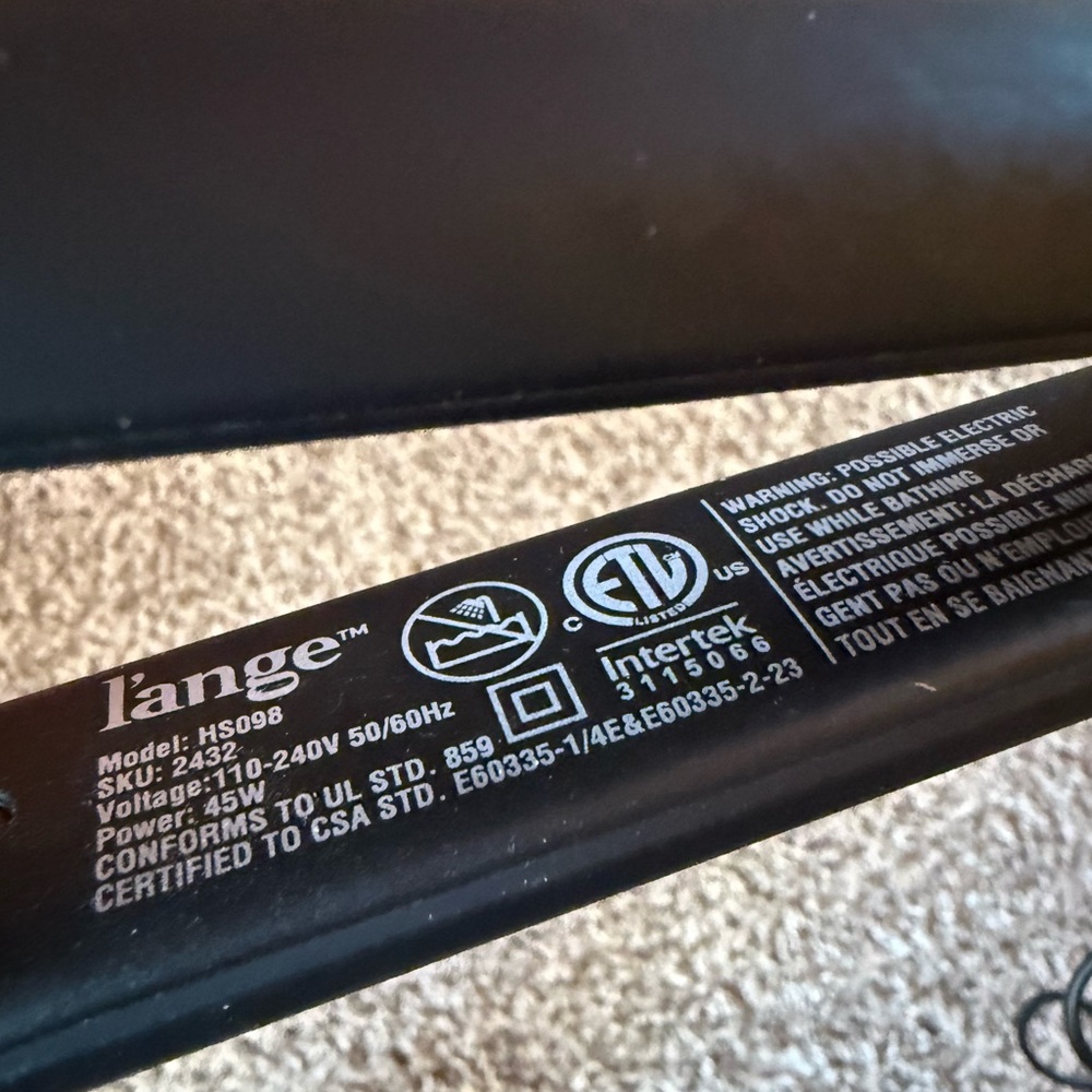 L'ange Black Hair Styling Tool